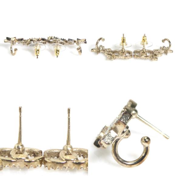 CHANEL Gold Logo Earrings - Picture 4 of 5